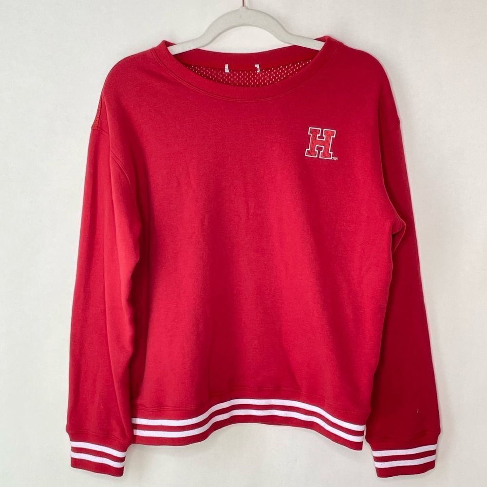 Nuyu Cotton Harvard University Sweatshirt Red Large